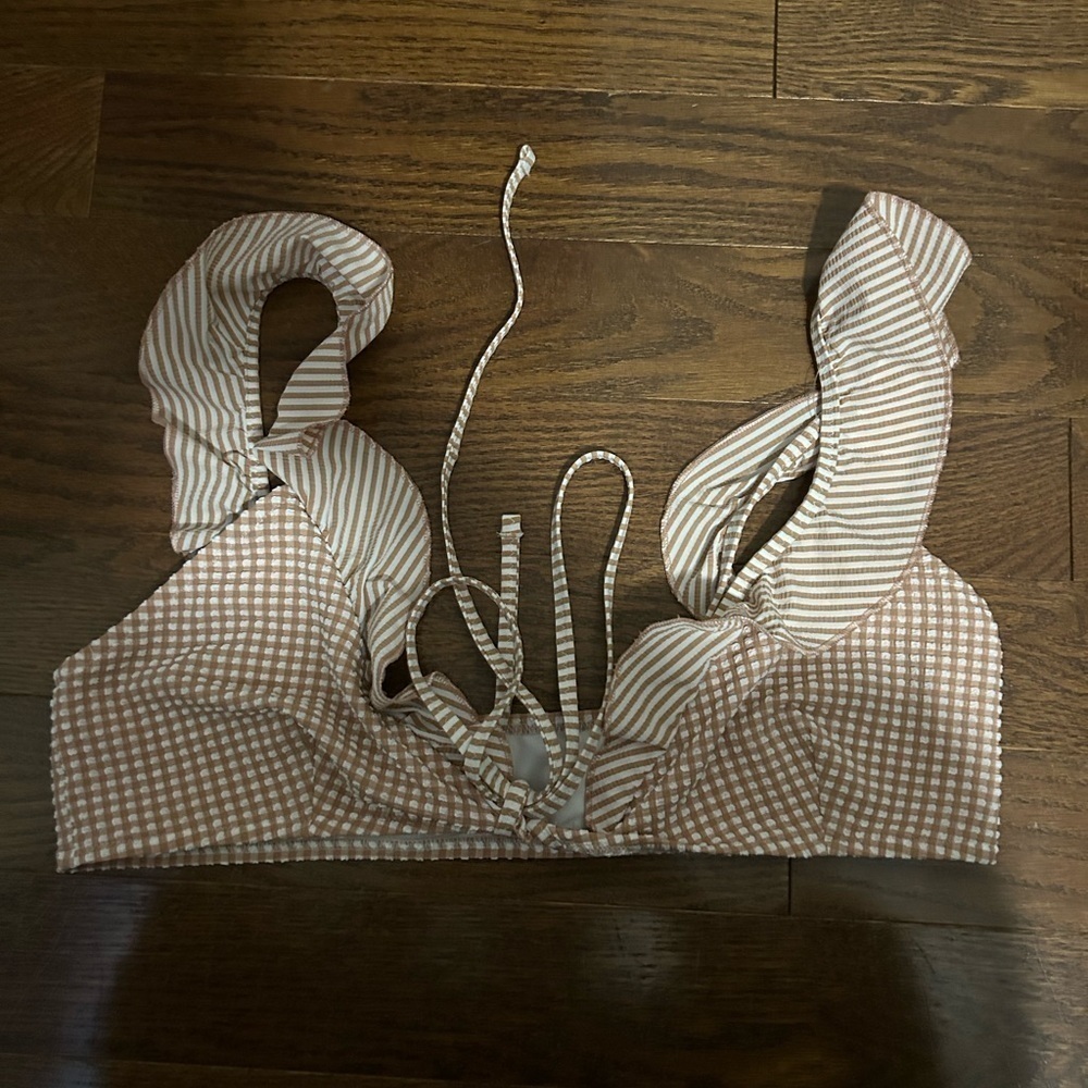 Aerie Checkered Bathing Suit Top